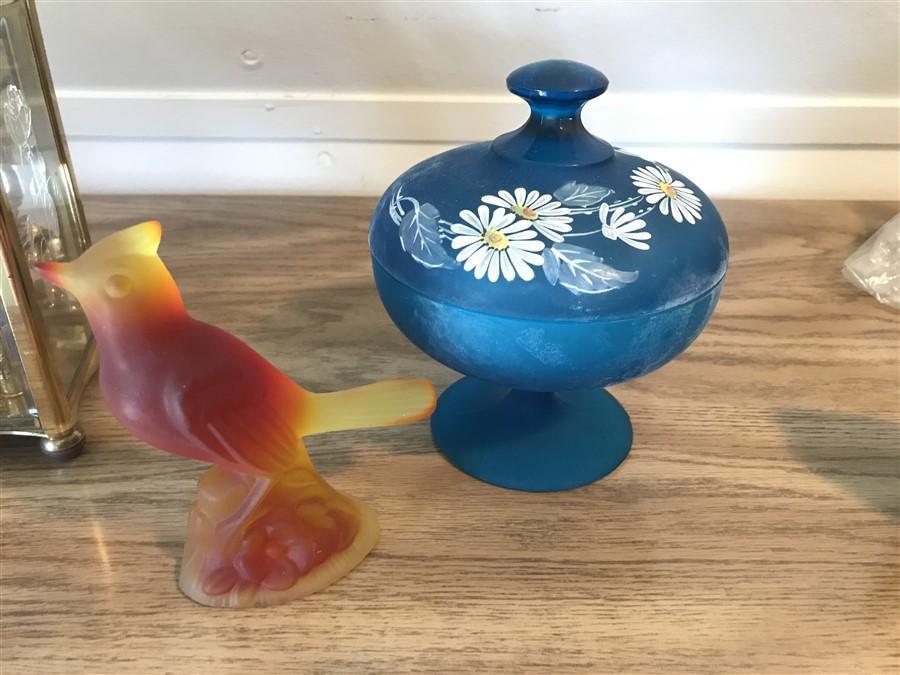 Two Pieces Vintage Art Glass - Possibly Fenton