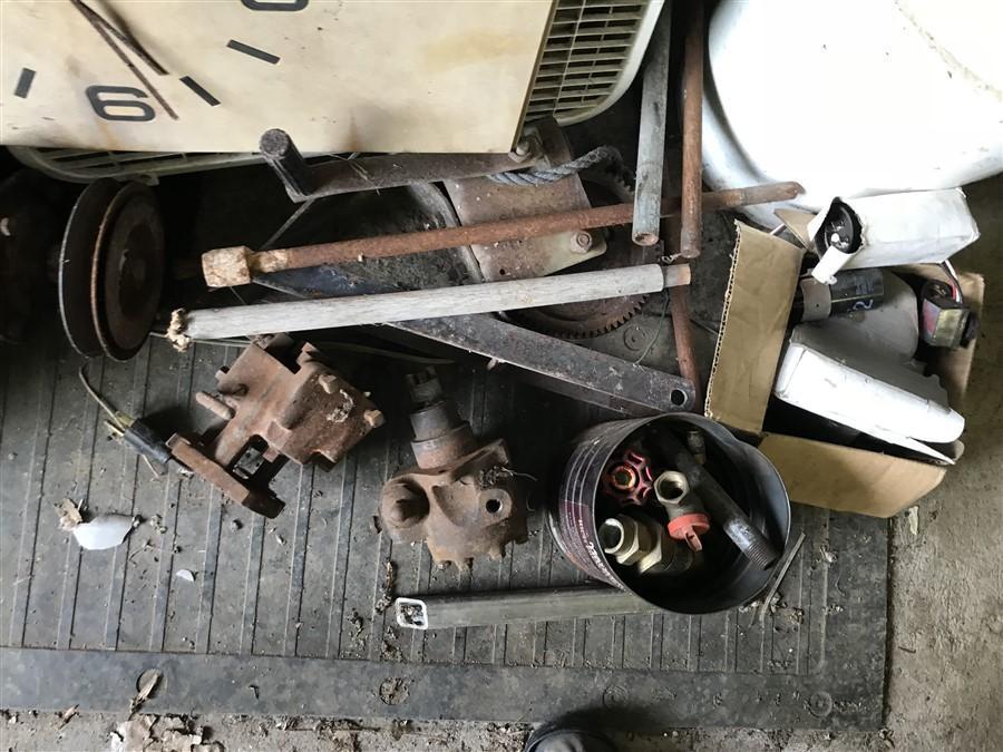 Under Work Bench Lot Inc. Metal, Fan, Drill etc