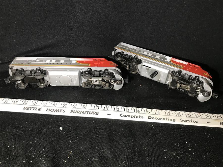 2 Lionel Model Railroad O Scale Santa Fe Engines