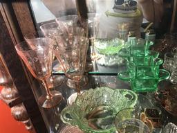 Shelf Lot of Antique Glassware Inc. Depression