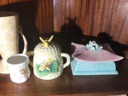 One Shelf Lot Ceramic Items