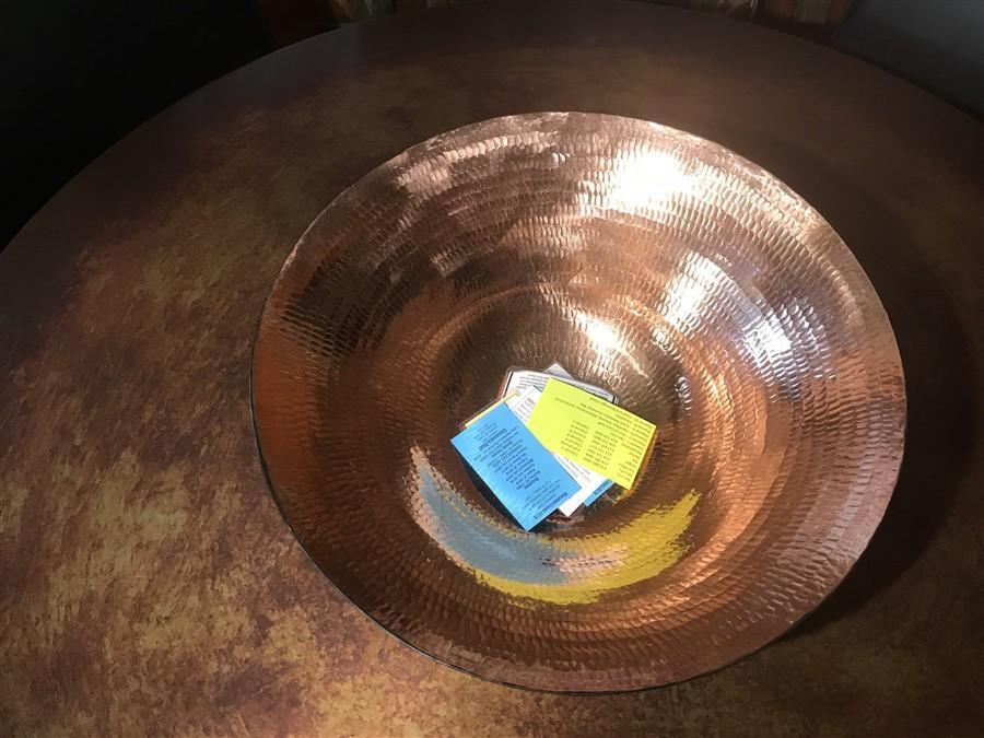 Large Copper or Copper Tone Decorative Bowl