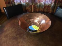 Large Copper or Copper Tone Decorative Bowl