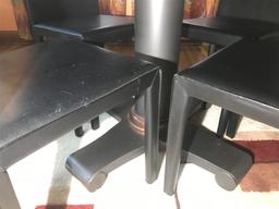 Vintage Metal Topped Table and 4 Chairs Set