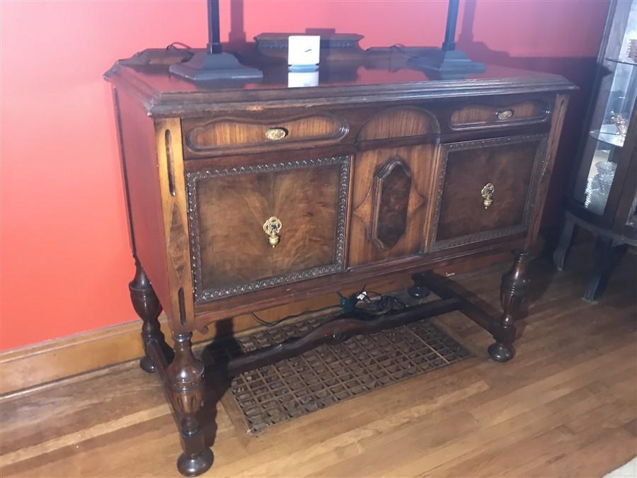 Nice Antique Wooden Buffet Table w/Storage