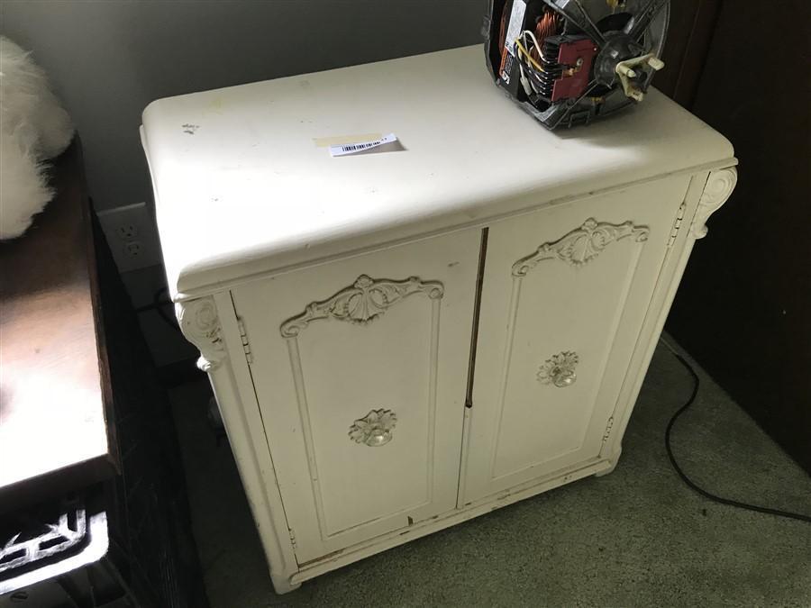 Vintage Wooden Cabinet w/Glass Knobs