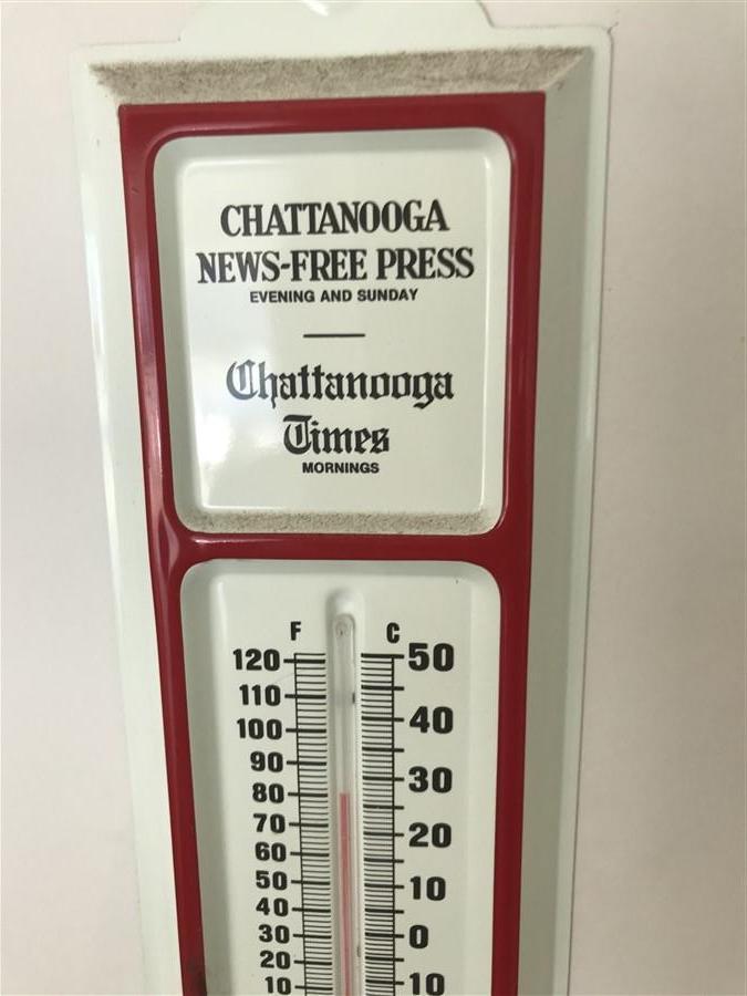 Older Chattanooga Advertising Newspaper Thermometer