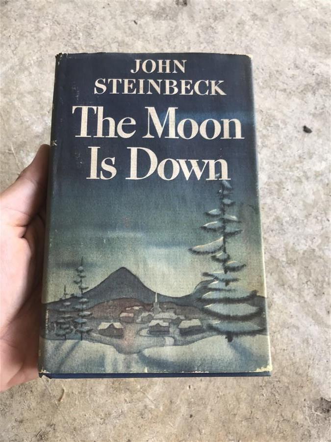 John Steinbeck The Moon is Down 1942 w/DJ Book
