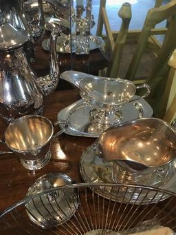 Group Lot Antique Silverplate items