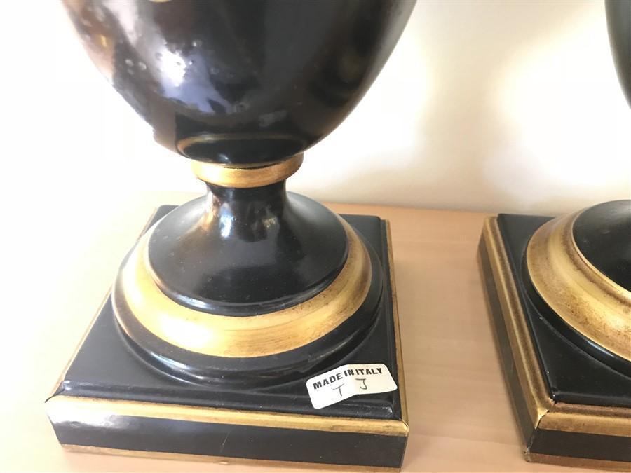 Pair Vintage MCM Made in Italy Decorative Urns