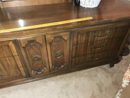 Large Vintage Dresser With Mirror