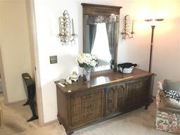 Large Vintage Dresser With Mirror