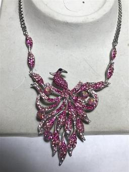 Vintage SP Sophia Collection Pink Rhinestone Costume Jewelry