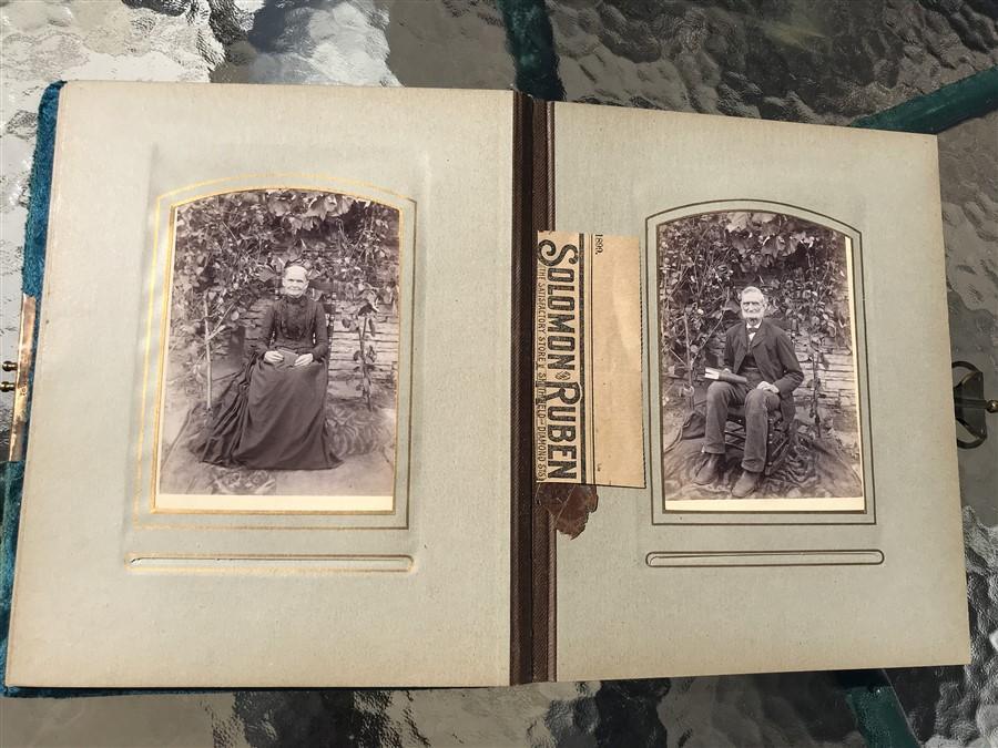 Antique Tintype Cabinet Card Photo Album w/photos
