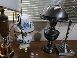 Group Lot of 4 Lamps Inc. Fancy Vintage