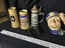 Group Lot Beer Mugs and Steins etc Nice