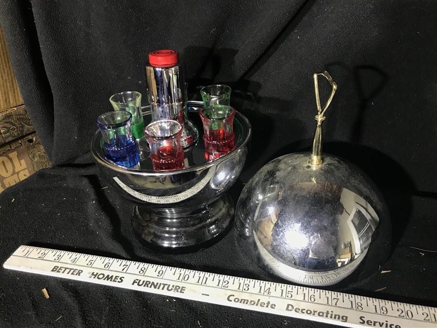 Very Cool 1950s Chrome Shot Drink Dispenser