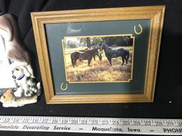 2 Framed Pieces - Dogs and Horses