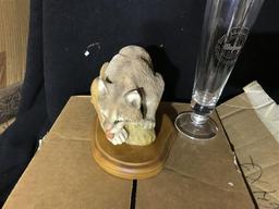 Group Lot Horse Collectibles,Beer Glasses Etc