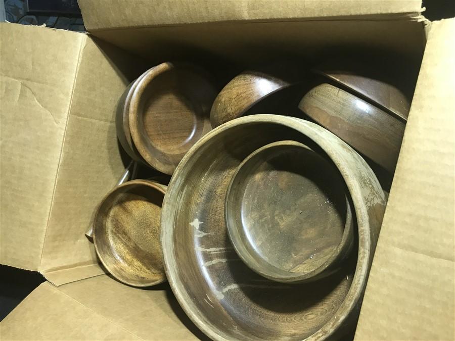 Group Lot Wooden Bowls