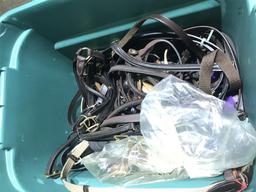 Tote full of Horse Leather Tack items etc