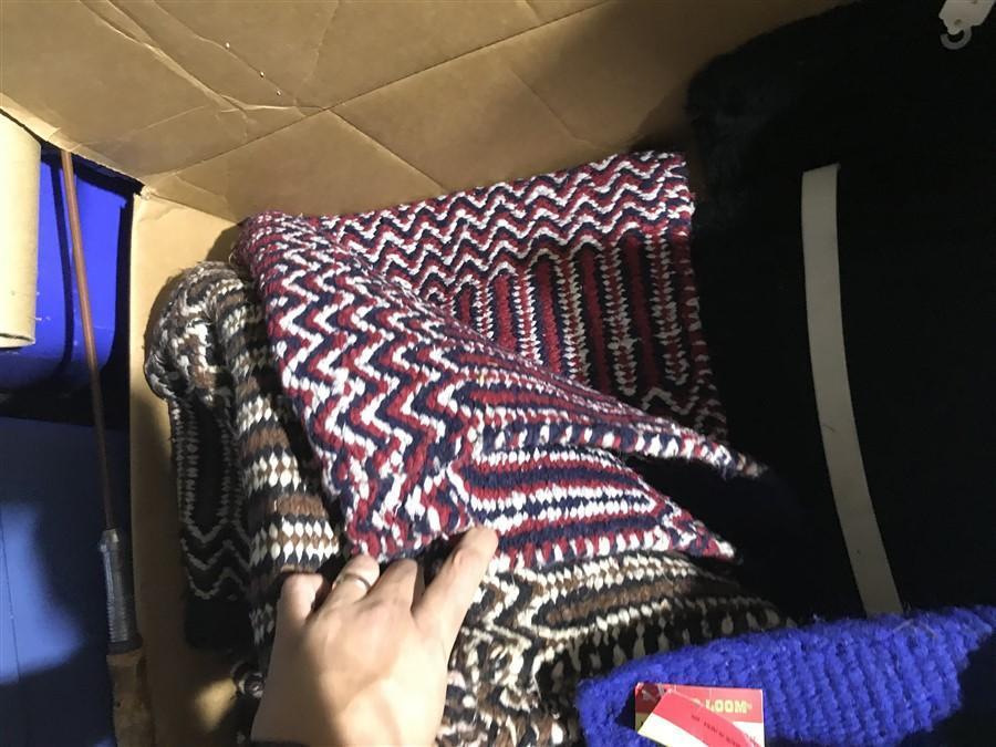 Box full of Western Blankets etc