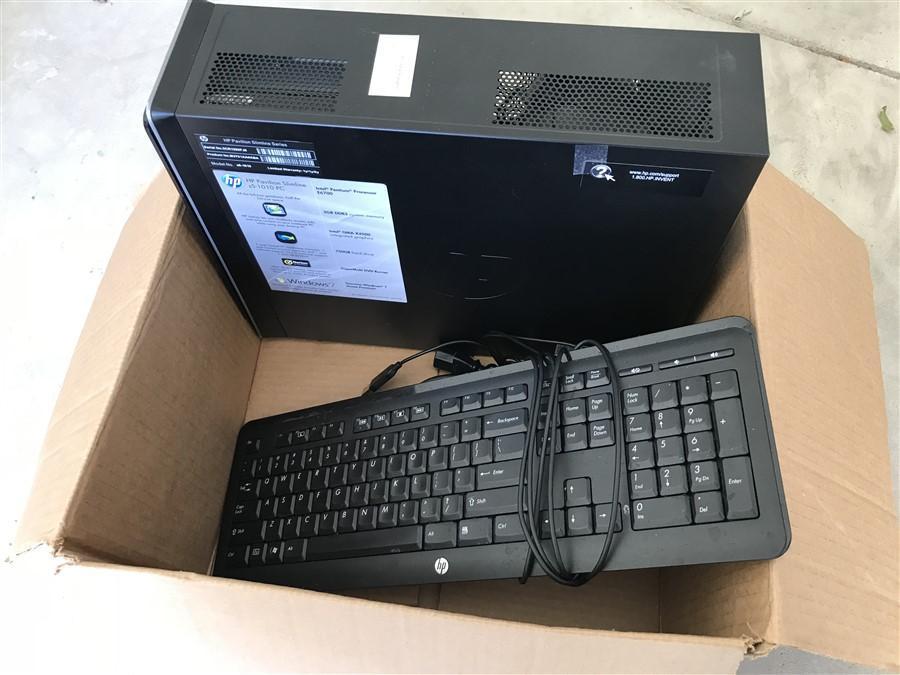 HP Computer Tower, Keyboard, Mouse