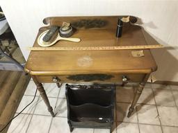 Vintage Wooden Hitchcock Style Table or Desk