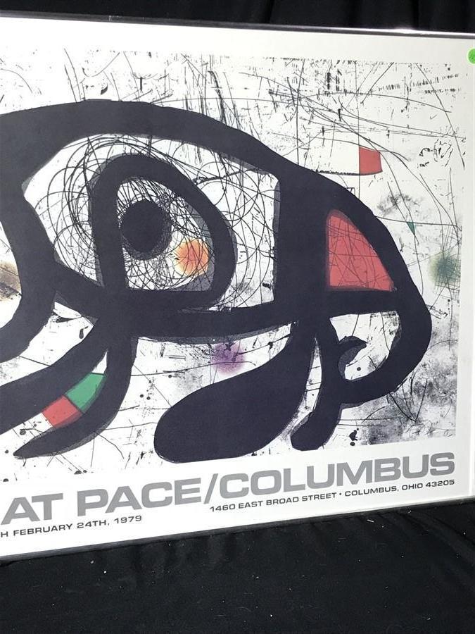 Vintage Exhibition Poster Miro at Pace Columbus