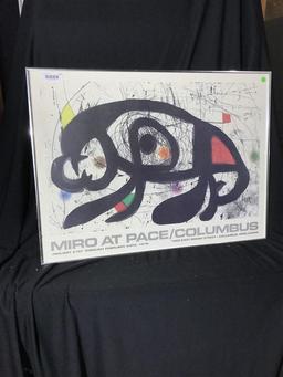 Vintage Exhibition Poster Miro at Pace Columbus