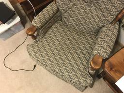 Vintage Wood and Upholstered Chair