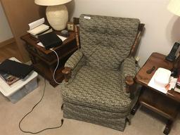 Vintage Wood and Upholstered Chair