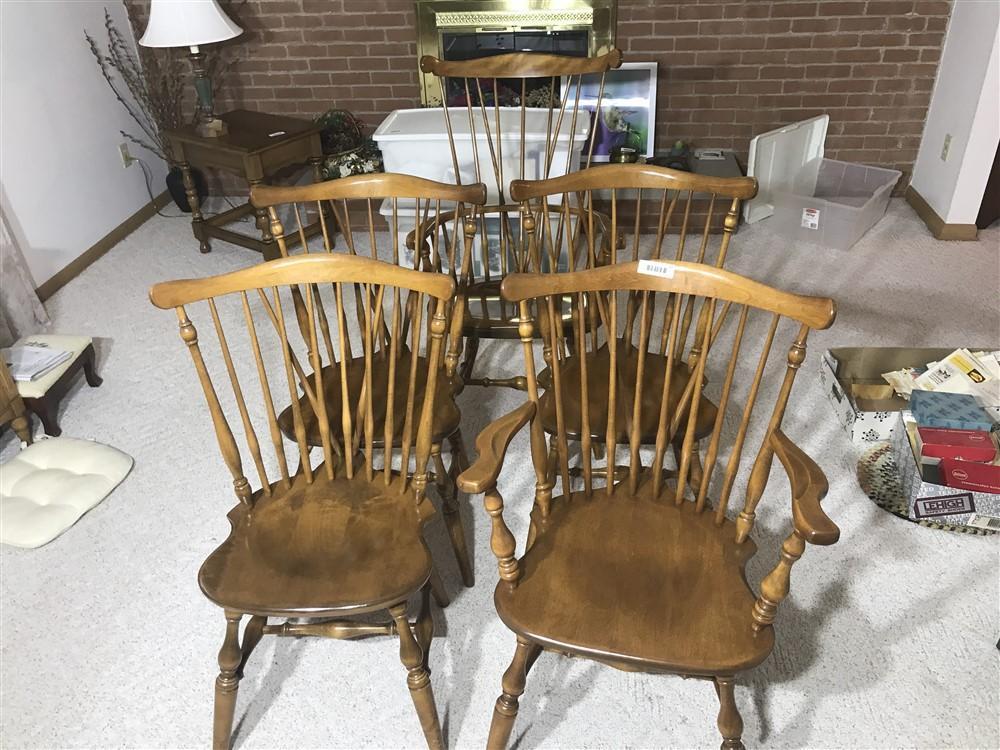 Group of 5 Ethan Allen Dining Room Chairs Nice