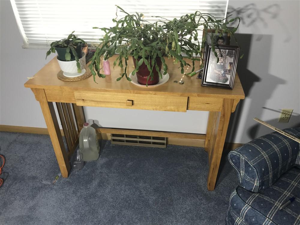 Light Colored Wood Side Table