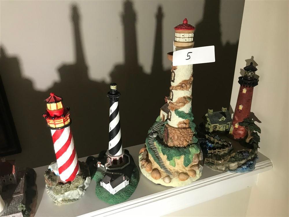 Group lot of collectible lighthouses