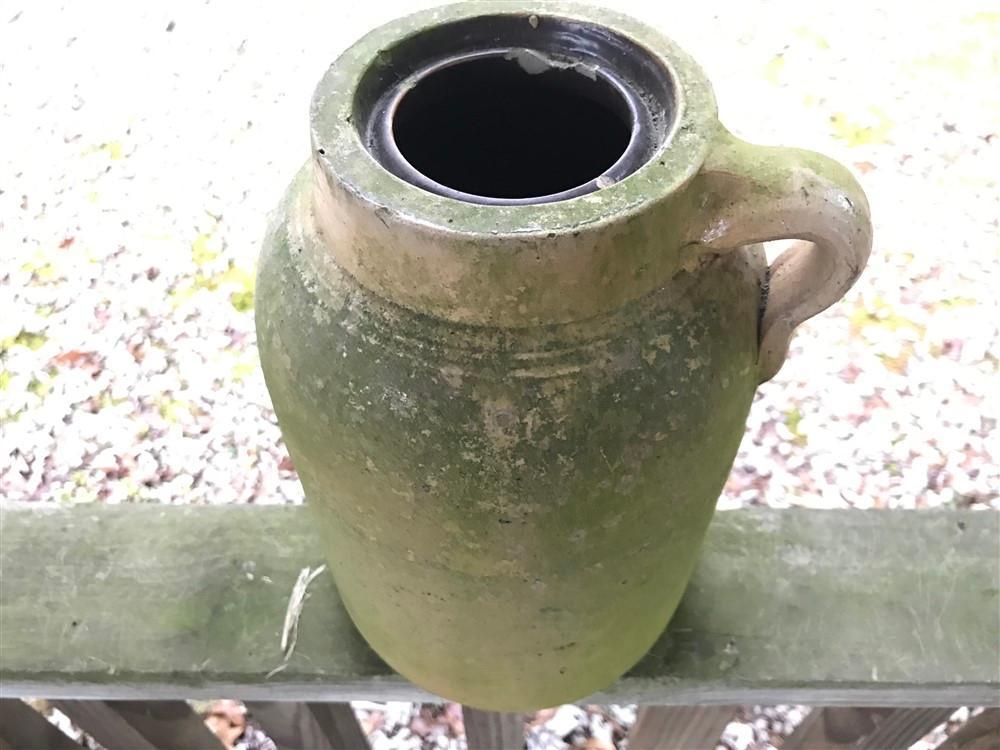 Antique Stoneware Jar Container w/Handle