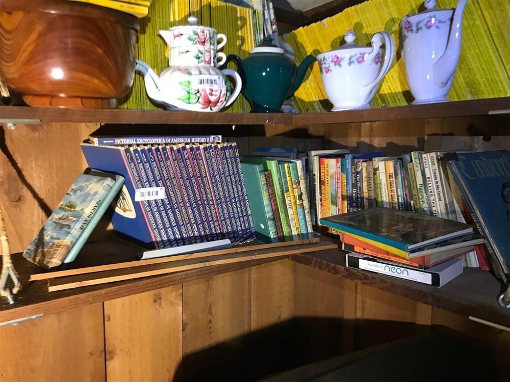 Shelf Lot of Vintage Books Etc