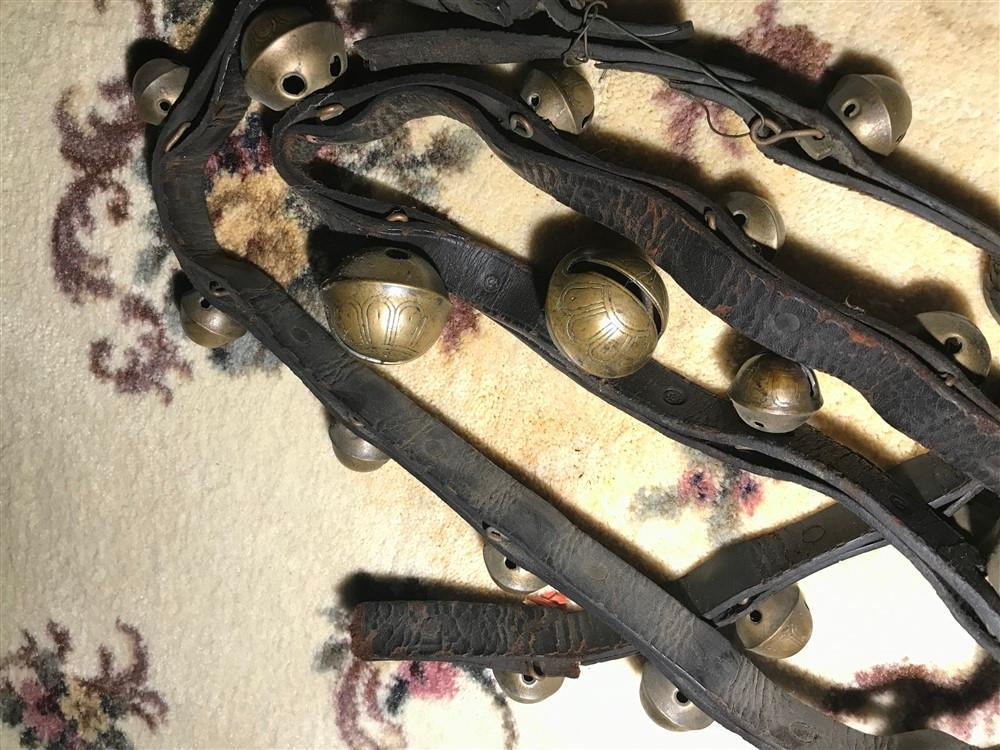 Long Strand Large Number Antique Sleigh Bells