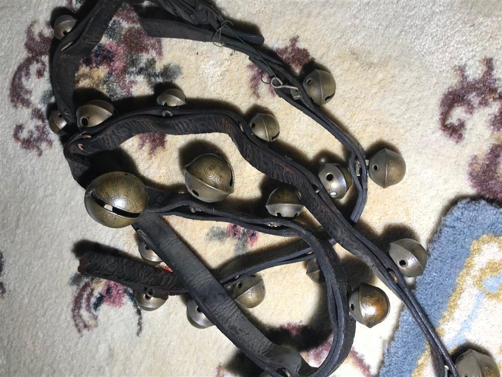 Long Strand Large Number Antique Sleigh Bells