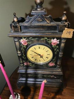 Modern Clock with old style Painted Case Unusual