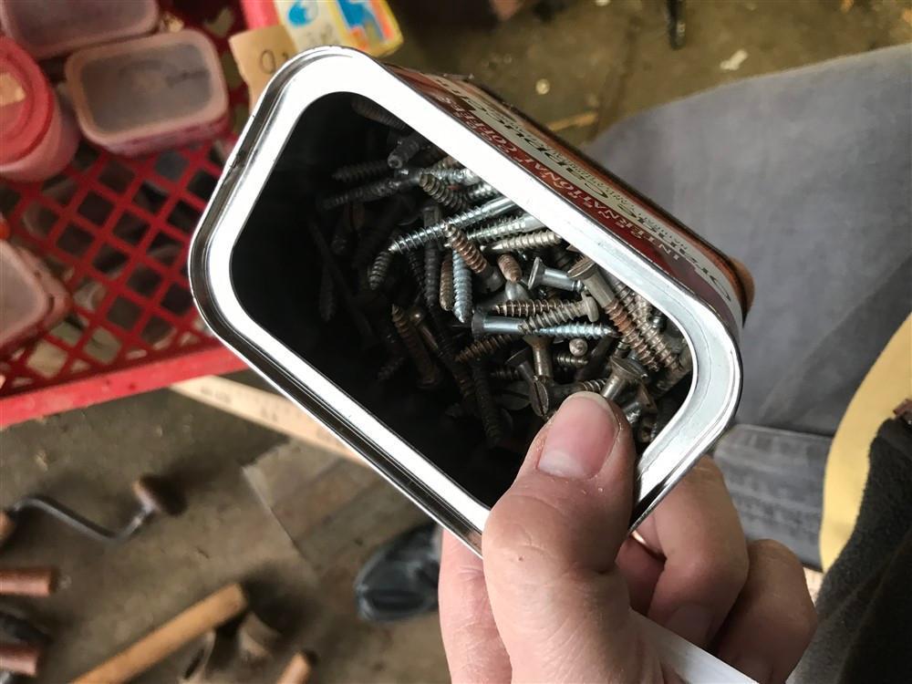 Two Tubs Hardware, Screws etc in Cans