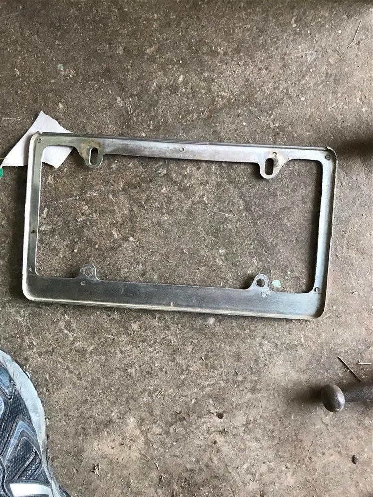 1950s Taylor Chevy Lancaster License Plate holder