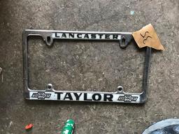 1950s Taylor Chevy Lancaster License Plate holder