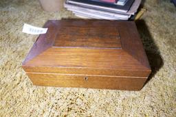 Antique Wooden Document Box Stencil Design