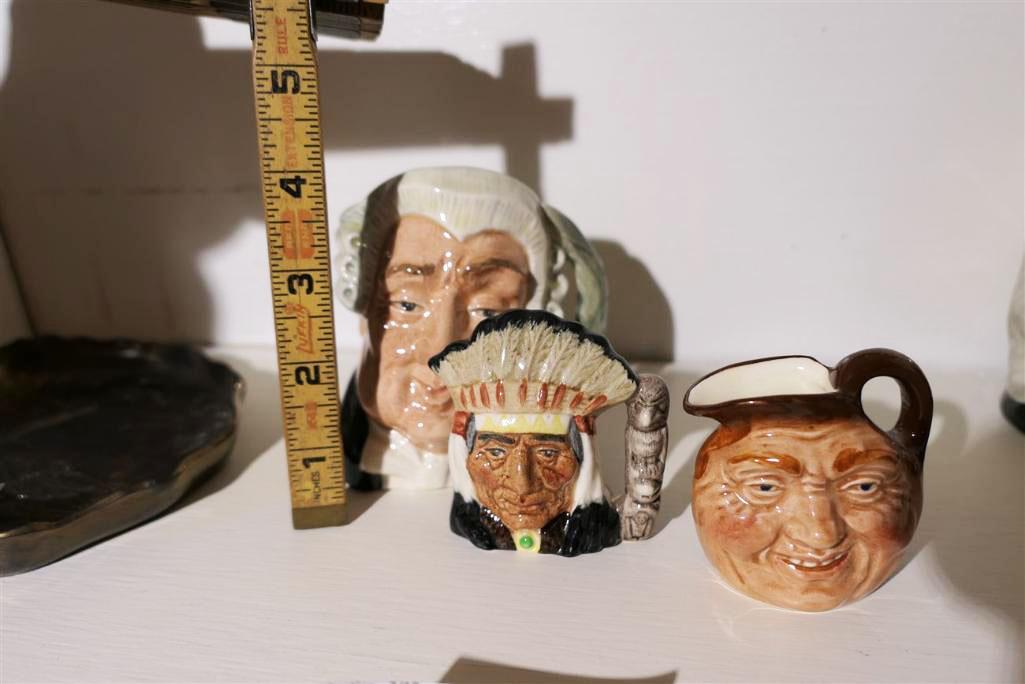 3 Vintage Royal Doulton Toby Jugs Mugs Characters