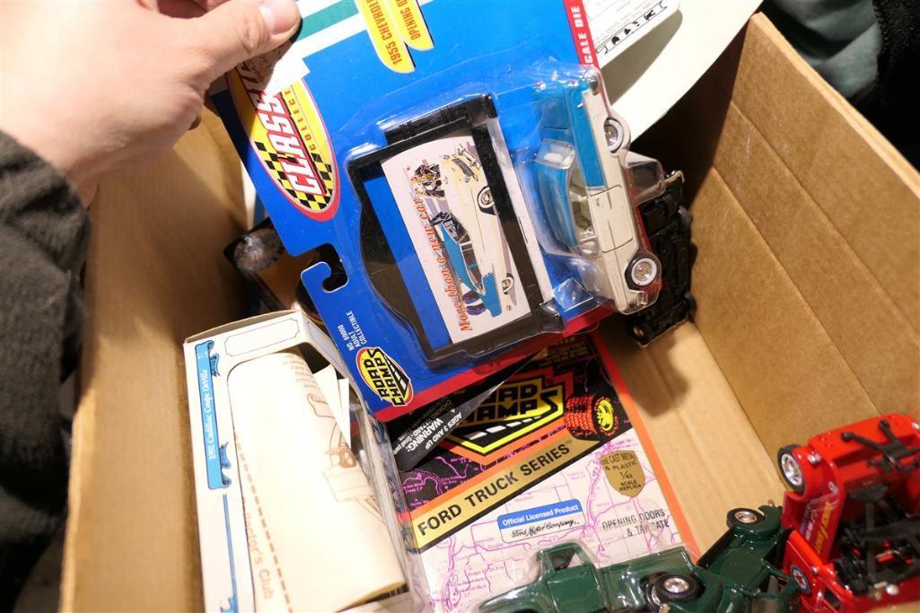 Large Lot Toy Cars in Packaging Farm Toys in Boxes