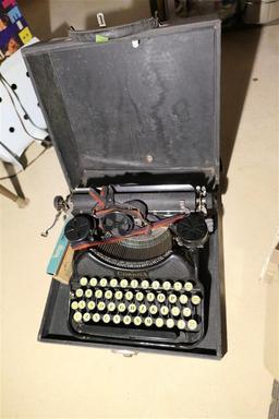 Old Typewriter in Case + Misc. Items Projector etc