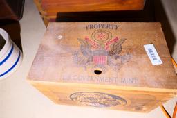 Old US Government Mint Nickel Coin Box or Crate