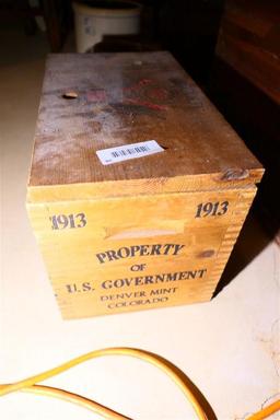 Old US Government Mint Nickel Coin Box or Crate