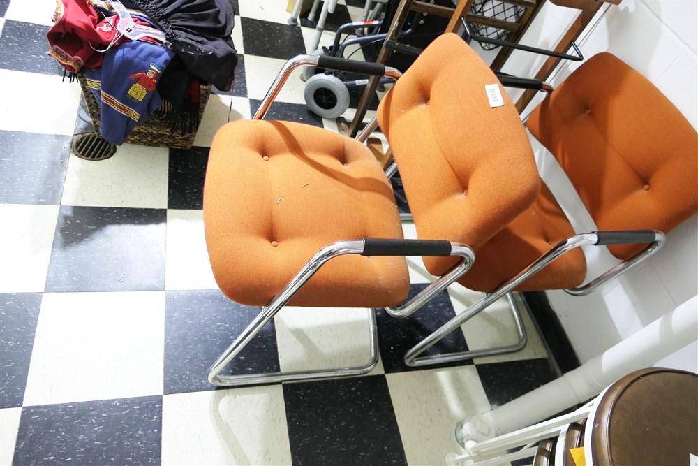 2 Vintage MCM Steelcase Chairs + 2 Silent Butlers